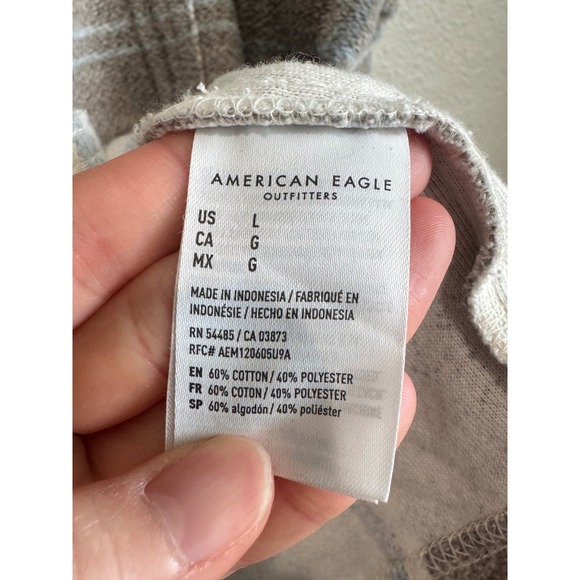 American Eagle Sherpa Plaid Flannel‎ Oversized Shirt Jacket L Shacket Gorpcore - Picture 6 of 12